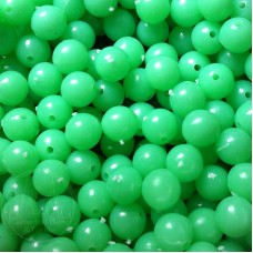 8mm Green Coloured Plastic Beads Qty 100 per pack